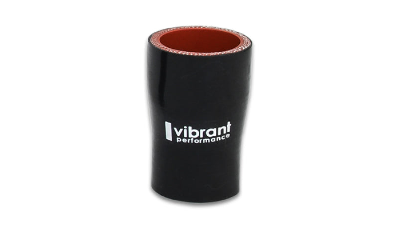 Vibrant Silicone Reducer Coupler 1.50in ID x 1.125in ID x 3.00in Long - Black
