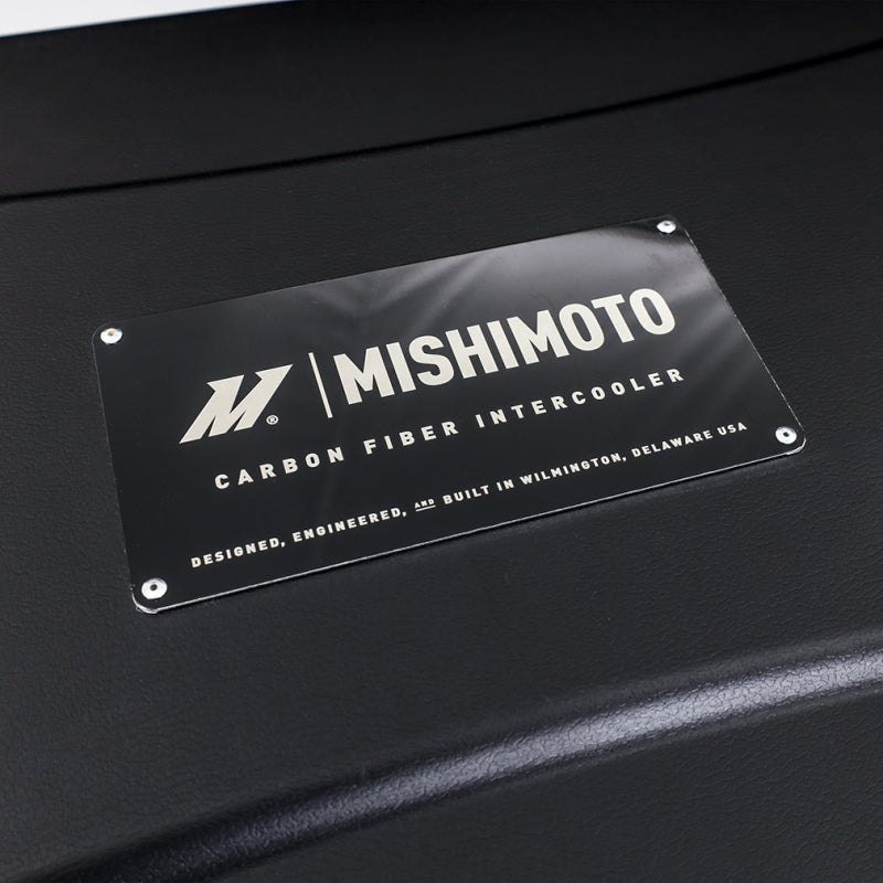 Mishimoto Universal Carbon Fiber Intercooler - Gloss Tanks - 450mm Gold Core - C-Flow - BK V-Band